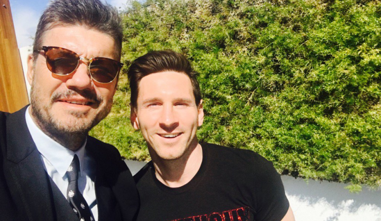 Imagen de Tinelli, en Europa y con Messi