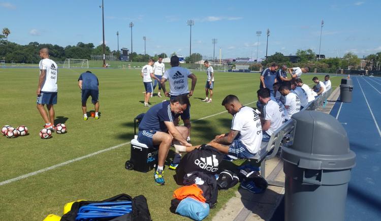 Imagen de La Selección realizó su último entrenamiento en Houston