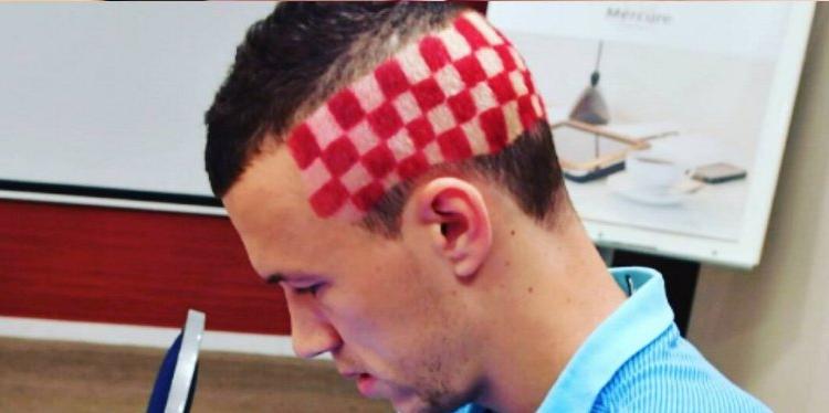Imagen de Perisic jugará con la bandera de Croacia en su pelo