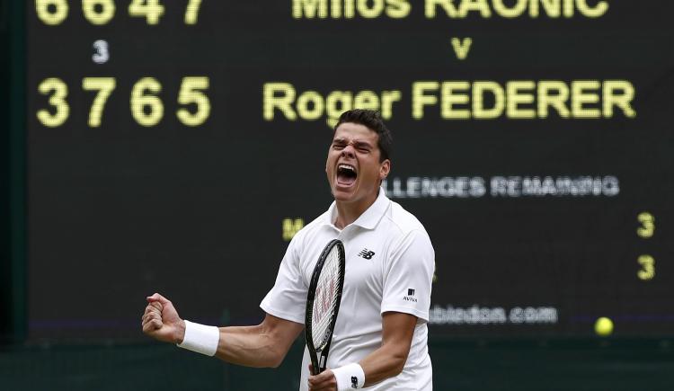 Imagen de Raonic venció a Federer y llegó a la final de Wimbledon