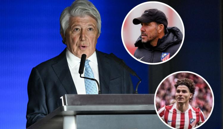 Imagen de Las fuertes declaraciones del presidente de Atlético de Madrid sobre el Cholo Simeone y Julián Álvarez