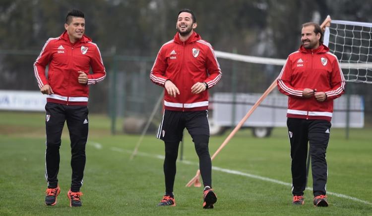 Imagen de Larrondo y Moreira ya entrenan en River