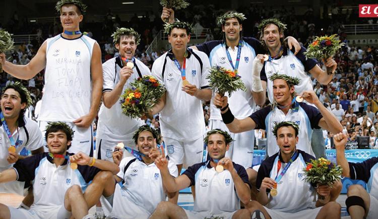 Imagen de 2004. Argentina Oro en básquet
