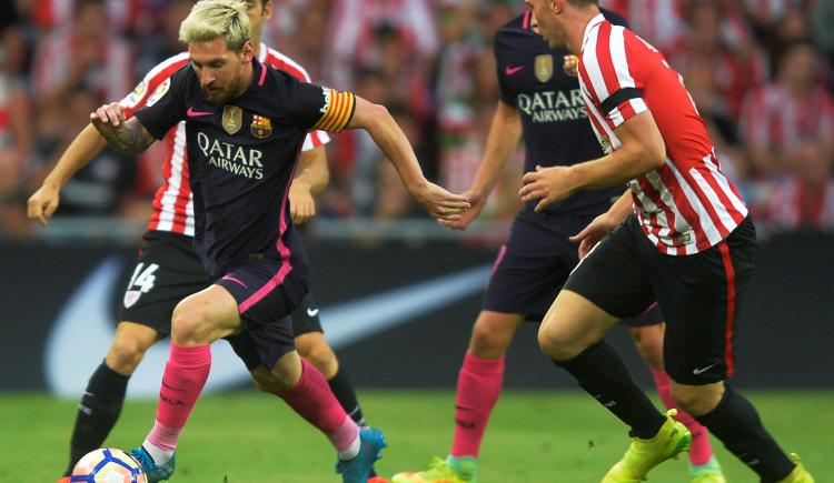 Imagen de Messi celebró sus 350 partidos en la Liga con un triunfo en San Mamés