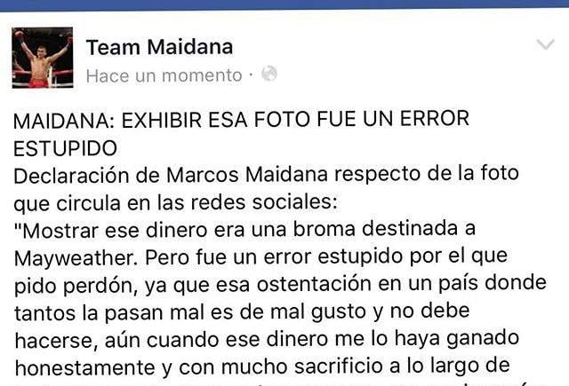 Imagen de El Chino Maidana pide perdón