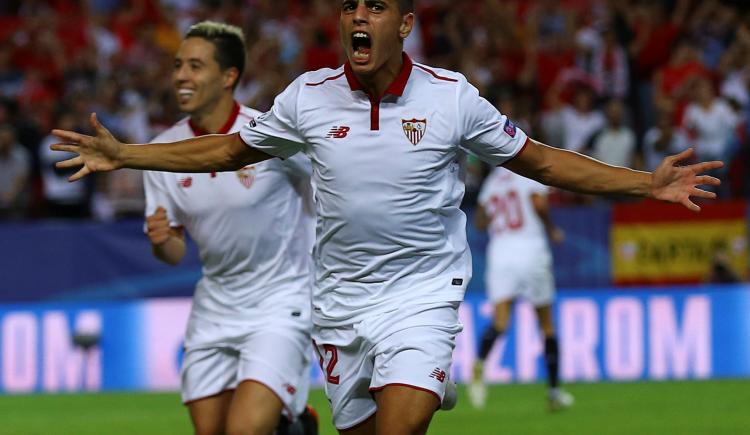 Imagen de El Sevilla consiguió sus primeros tres puntos ante el Lyon