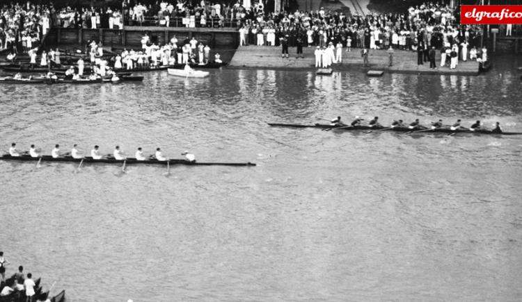 Imagen de 1939. Regatas en el Tigre