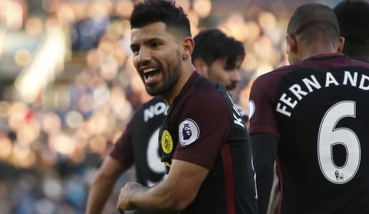 Imagen de Doblete del Kun Agüero en la victoria del City