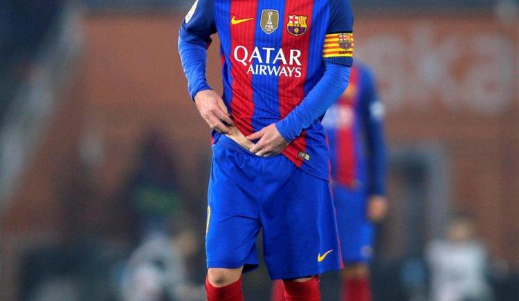 Imagen de Messi no se entrenó en Barcelona