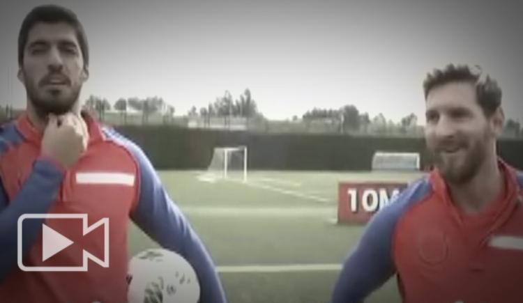 Imagen de Messi y Suárez desafiando distancias