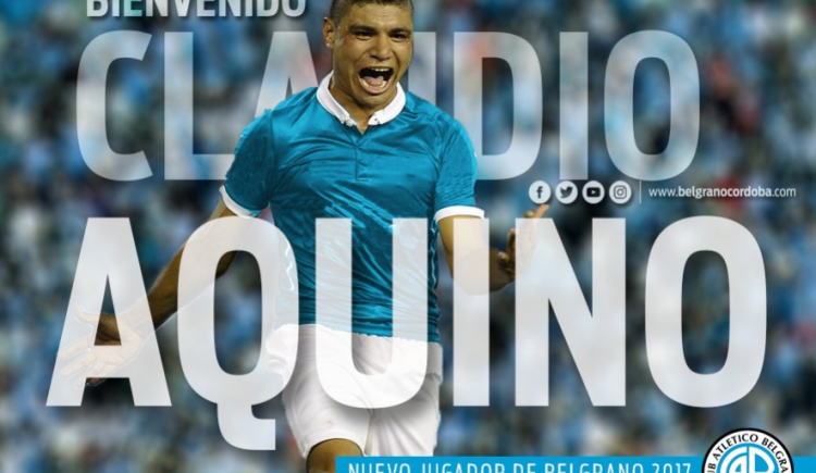 Imagen de Claudio Aquino, el segundo refuerzo de Belgrano