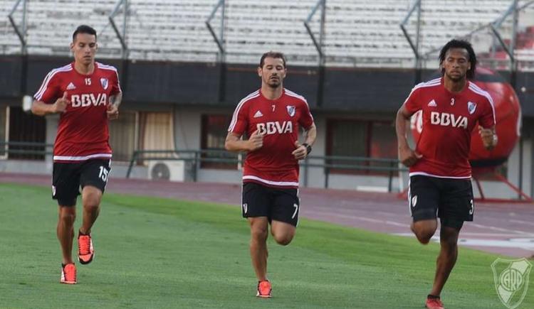 Imagen de Auzqui y su primer entrenamiento en River