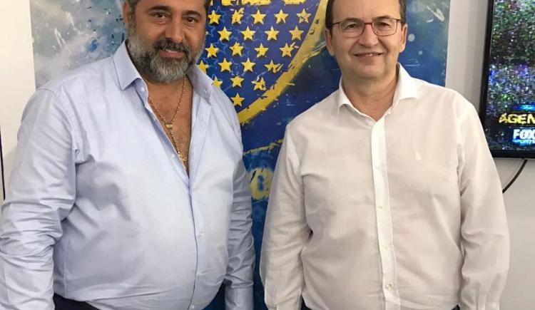 Imagen de Angelici recibió al presidente del Sevilla