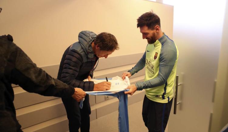 Imagen de Messi y Lange se encontraron en Barcelona
