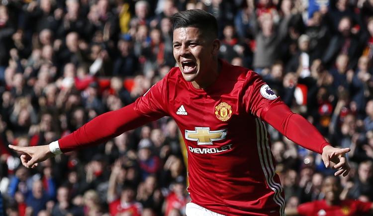 Imagen de Marcos Rojo convirtió en la igualdad del United