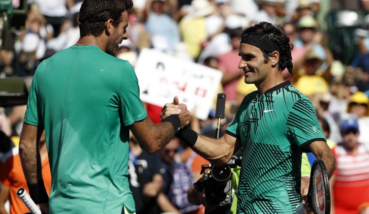 Imagen de Del Potro no pudo con Federer y se despidió de Miami