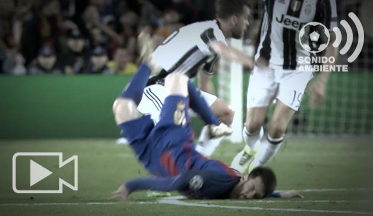 Imagen de Messi se rompe la cara contra el piso