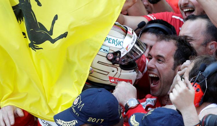 Imagen de La celebración de Vettel