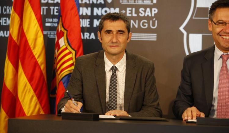 Imagen de Valverde firmó su contrato y elogió a Messi