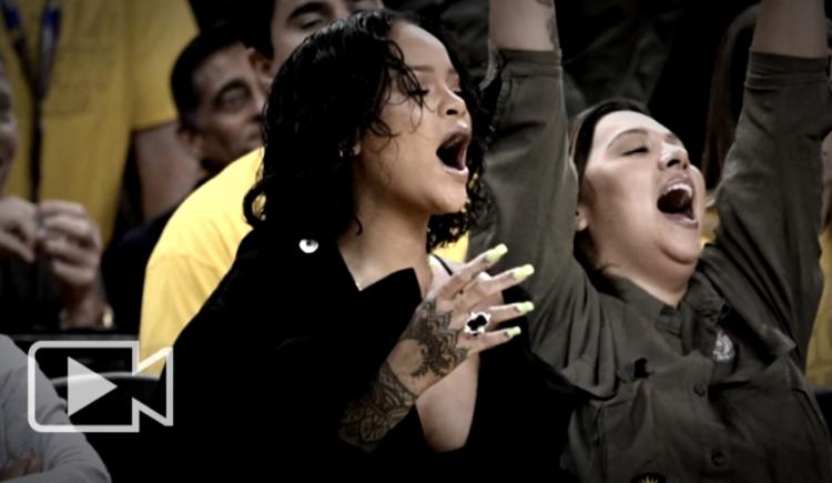 Imagen de Rihanna vs Kevin Durant, juego 1