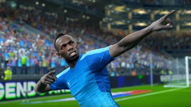 Imagen de Usain Bolt será futbolista... en el Pro Evolution Soccer 2018