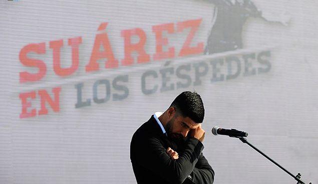 Imagen de Luis Suárez se emociona en Uruguay