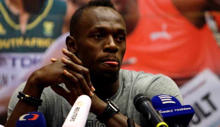 Imagen de Usain Bolt, a prueba en el Borussia Dortmund