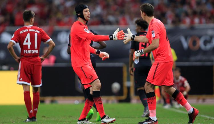 Imagen de Emiliano Martínez se destacó en Arsenal-Bayern Munich