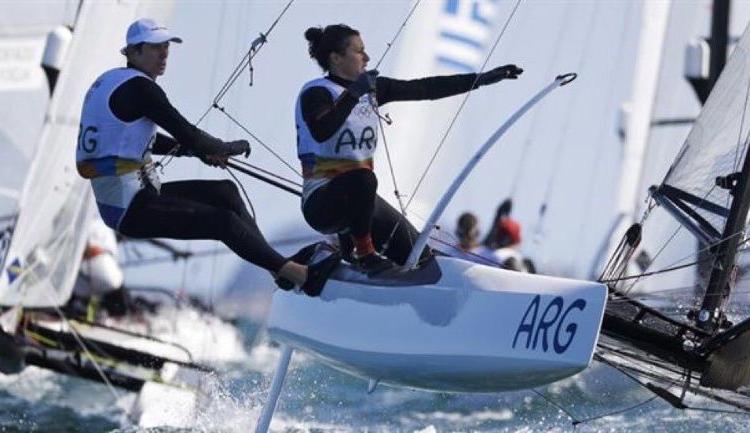 Imagen de Primera victoria de Carranza–Lange en el Mundial Nacra 17
