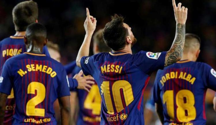 Imagen de Barcelona apabulló al Espanyol con un triplete de Messi