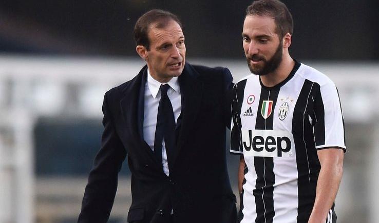 Imagen de Allegri respalda a Higuaín ante su sequía goleadora