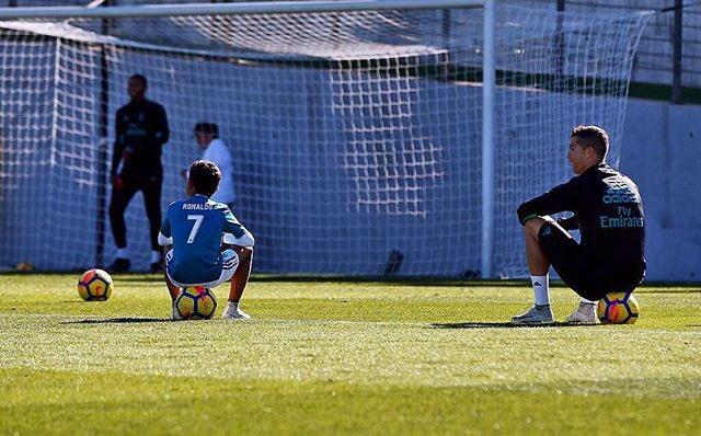 Imagen de El golazo del hijo de Cristiano