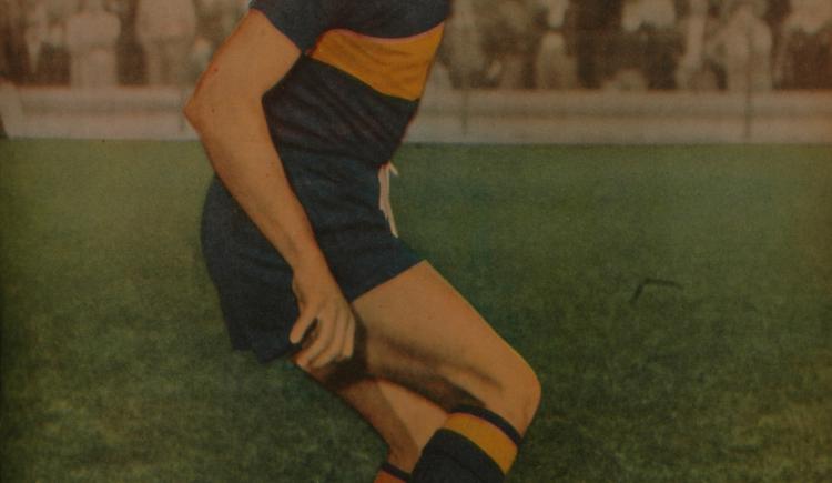 Imagen de 27 de abril de 1960, Dante Lugo, figura de Boca