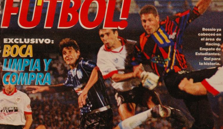 Imagen de 14 de mayo de 1996, Bossio y su gol de cabeza