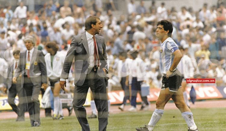 Imagen de 1986. Monólogo de Bilardo antes de Inglaterra