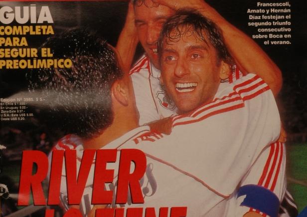 Imagen de 20 de febrero de 1996, River vuelve a ganarle a Boca en el verano
