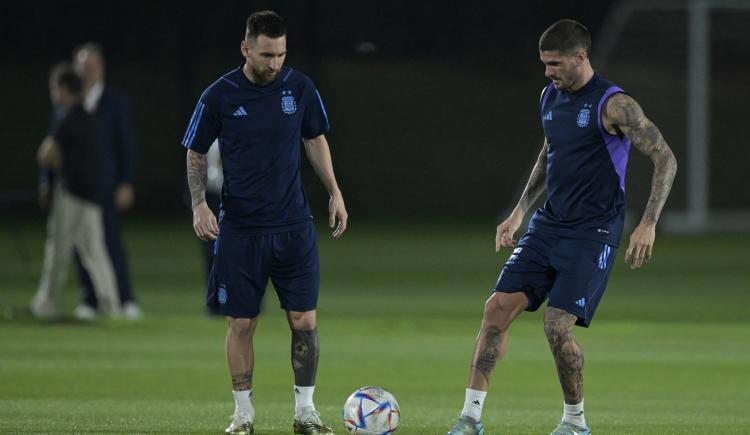 Imagen de Rodrigo De Paul y Ángel Di María trabajaron a la par del grupo