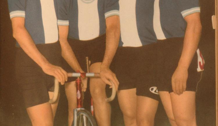 Imagen de 18 de marzo de 1955, ciclismo de Oro en los Juegos Panamericanos