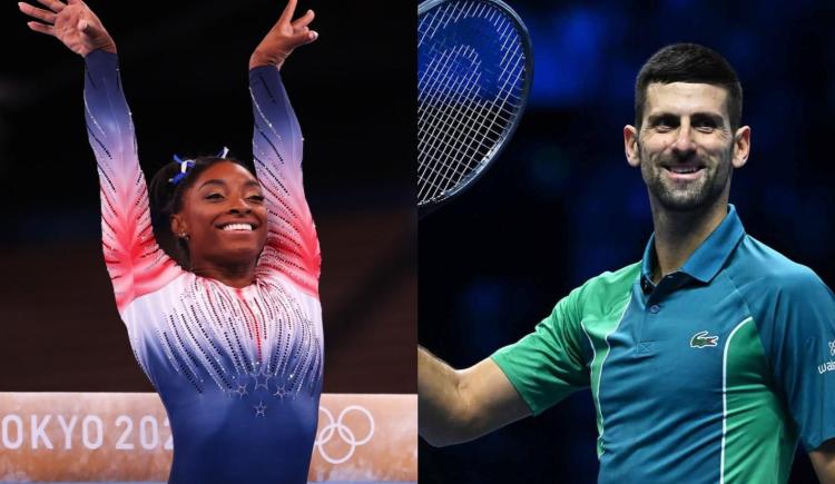 Imagen de Novak Djokovic y Simone Biles, los deportistas del año para L'Equipe