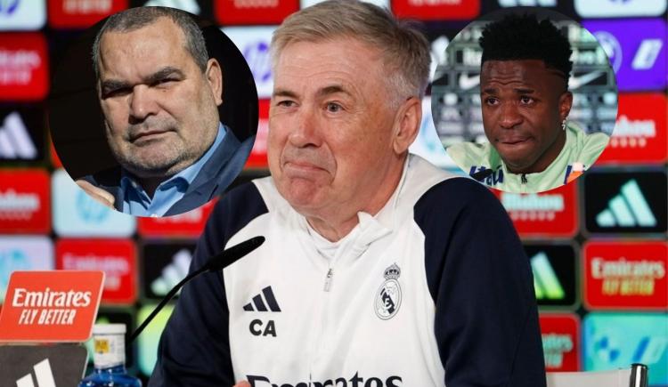 Imagen de Carlo Ancelotti le respondió a Chilavert y defendió a Vinicius: "Algunos hablan por dar aire a la boca"