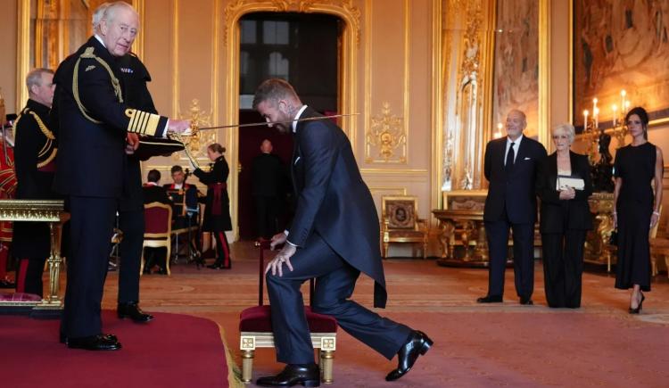 Imagen de Sir David: Beckham recibió el título de Caballero del Imperio Británico