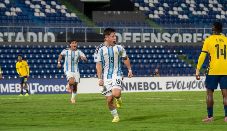 Imagen de Argentina venció a Ecuador y jugará la final del Sudamericano Sub 17 ante Colombia