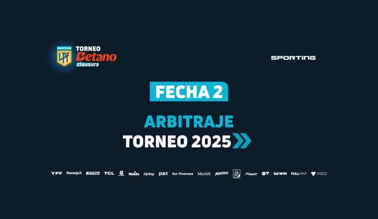 Imagen de Árbitros confirmados para la segunda fecha del Torneo Clausura