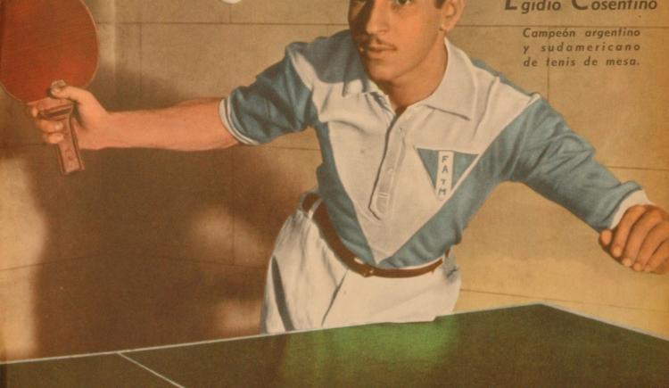 Imagen de 23 de marzo de 1945, Egidio Cosentino Campeón de tenis de mesa