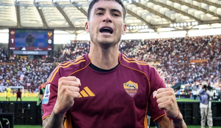 Imagen de Este chico es cosa seria: Matías Soulé marcó en la victoria de Roma