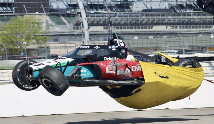 Imagen de El tremendo accidente que sufrió un ex piloto de Fórmula 1 en la Indy500