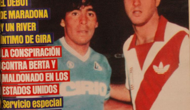 Imagen de 21 de agosto de 1984, Diego Maradona y Norberto Alonso
