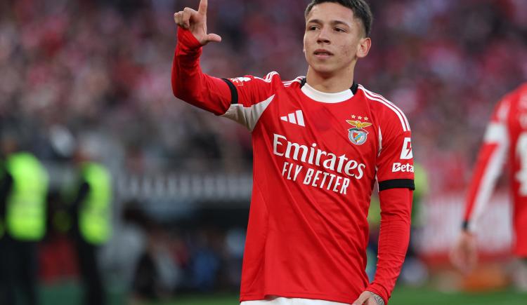 Imagen de Gianluca Prestianni celebró su convocatoria a la Selección con un gol en Benfica