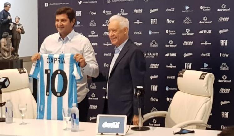 Imagen de RUBÉN CAPRIA FUE PRESENTADO COMO MANAGER DE RACING