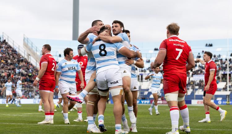 Imagen de Los Pumas y su primera alegría en el Nations Championship